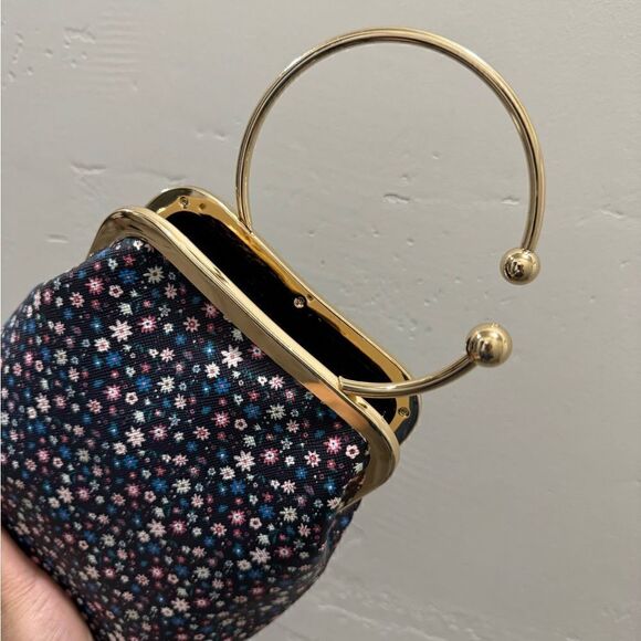 Handmade Oriental Style Genuine Leather Top Handle Kisslock Bag & Mini Purse Set - Picture 10 of 16